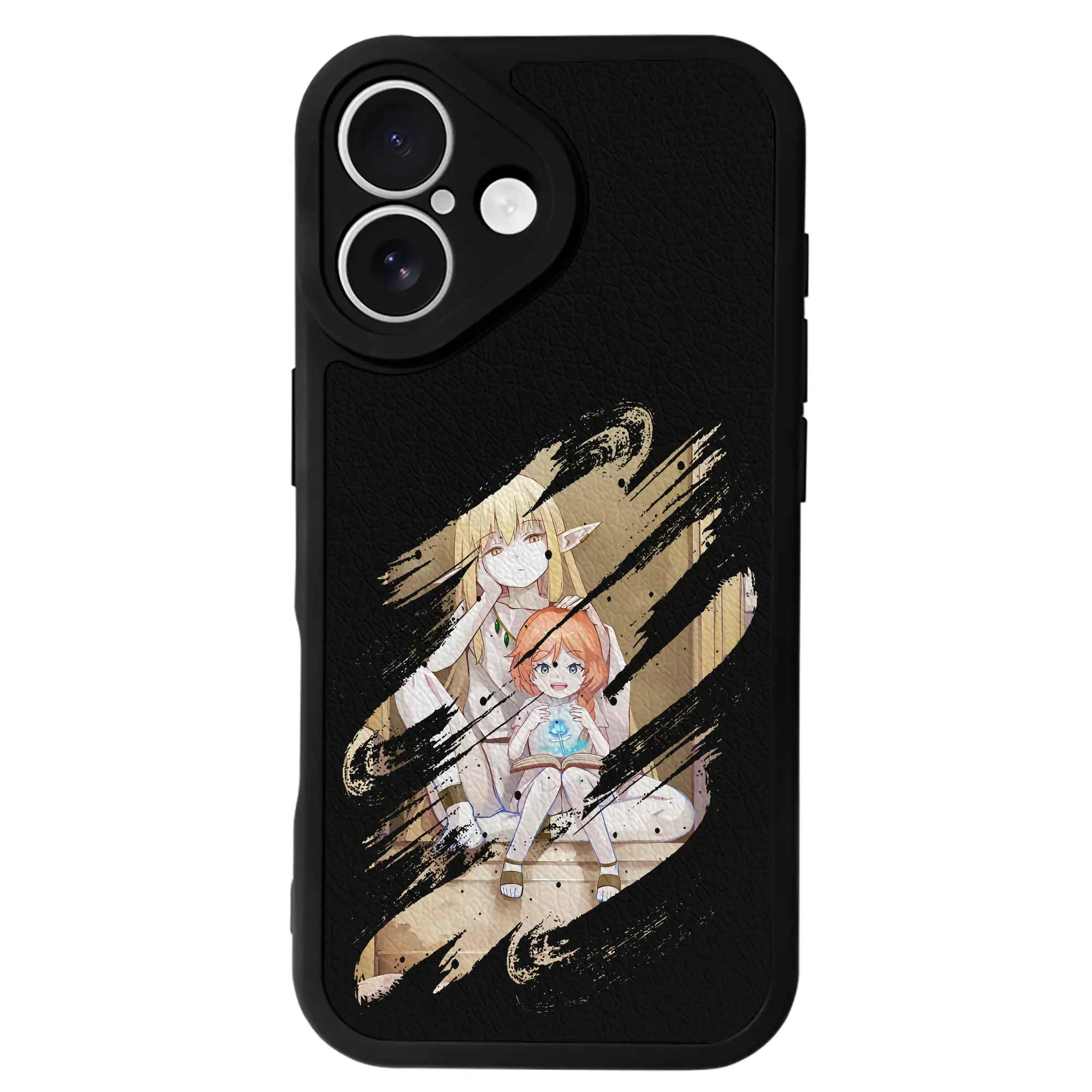 葬送のフリーレン（Frieren） グッズ,ゼーリエ（Serie） - IPhone 16シリーズ対応 ・ シリコンスマホケース ・ レザー調 ・ 高精度フィット ・ 耐衝撃 ・ ワイヤレス充電対応 ・ 精密カット